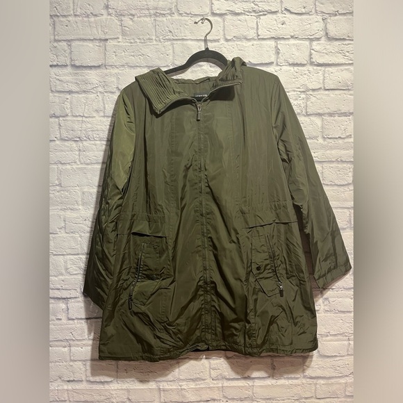 centigrade Jackets & Blazers - NWOT Centigrade Army Green Rain Jacket Large
